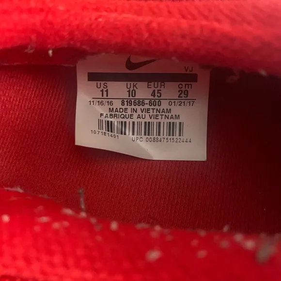 RARE NIKE SOCK DART SNEAKERS SHOES “Triple Red”- SZ 11