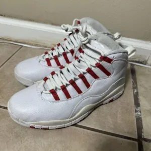 RARE VTG Air Jordan 10 Retro 2005 Men’s 8.5 Red Steel 310805-162 Authentic