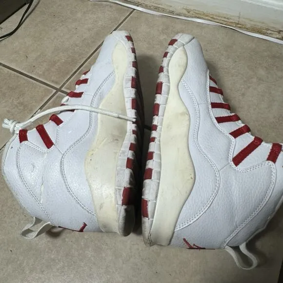 RARE VTG Air Jordan 10 Retro 2005 Men’s 8.5 Red Steel 310805-162 Authentic