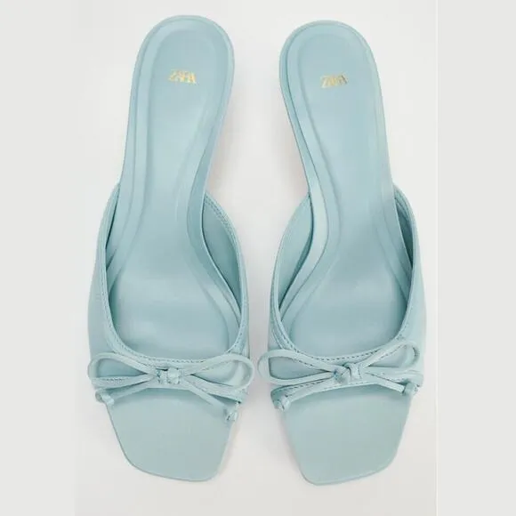 RARE!!! ZARA Kitten Heel Slides NWT