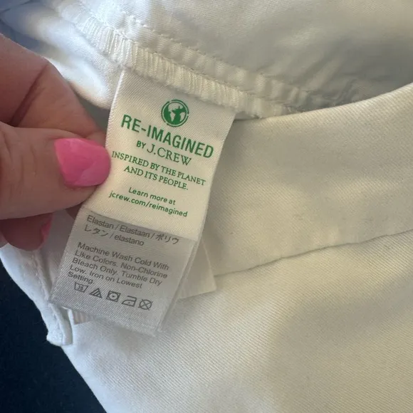 Re-imagined by J.CREW white chinos w/ strectch🤍cute comfy classics-zoom in 4more