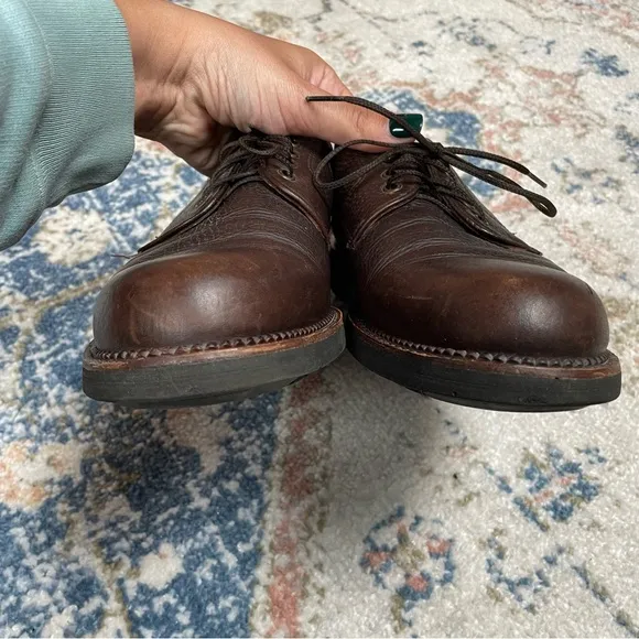 Red Wing Shoes 8622 Brown Leather Derbys Men's Size 10 D