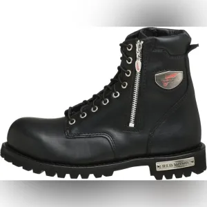 Red Wing Shoes black leather side zip motorcycle 967 boots steel toe size 14
