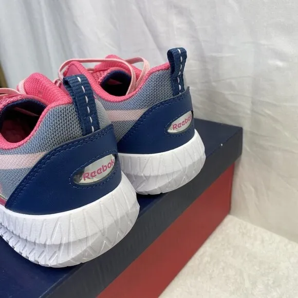 Reebok Flexagon Energy 3 Running Shoes Sneakers Kids Size 4 Pink/Blue GW0107 New