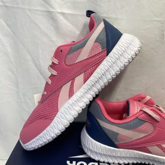 Reebok Flexagon Energy 3 Running Shoes Sneakers Kids Size 4 Pink/Blue GW0107 New