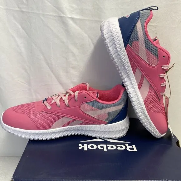 Reebok Flexagon Energy 3 Running Shoes Sneakers Kids Size 4 Pink/Blue GW0107 New