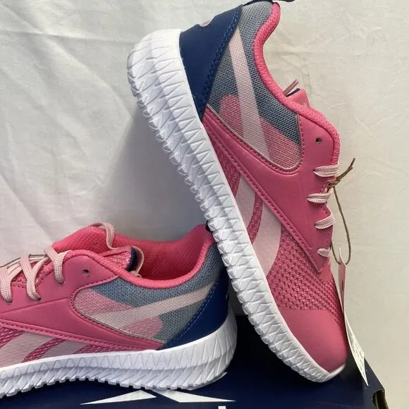 Reebok Flexagon Energy 3 Running Shoes Sneakers Kids Size 4 Pink/Blue GW0107 New