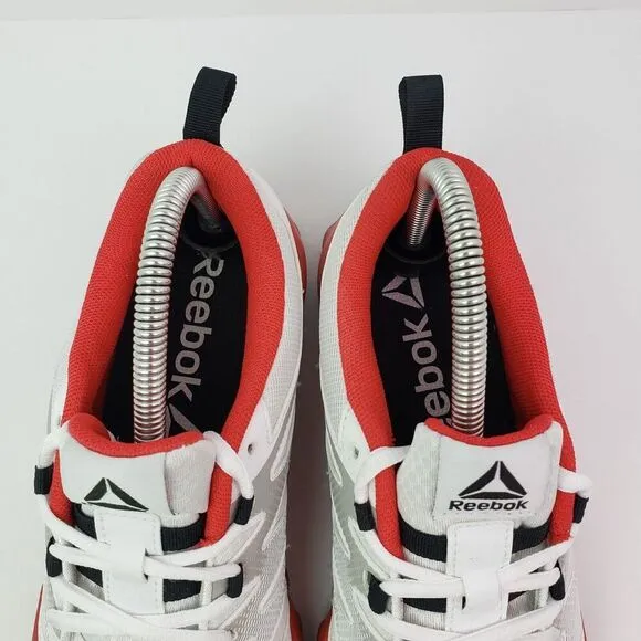 Reebok Realflex Transition 2 LP Mens Size 7.5 White Red Running Sneakers Shoes