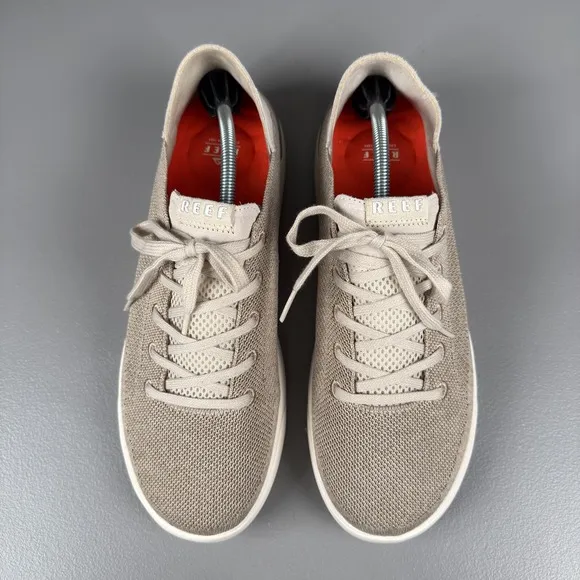 Reef Shoes Mens 12 Beige Tan Swellsole Neptune Comfort Knit Sneaker Lightweight