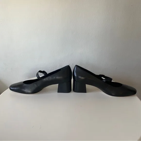 Reformation Max Block Heel Mary Jane Shoes in Black Size 11 NWOT