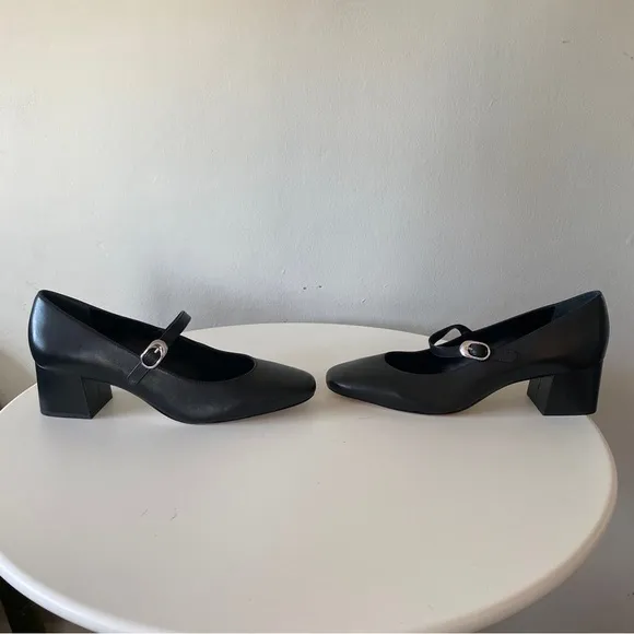 Reformation Max Block Heel Mary Jane Shoes in Black Size 11 NWOT