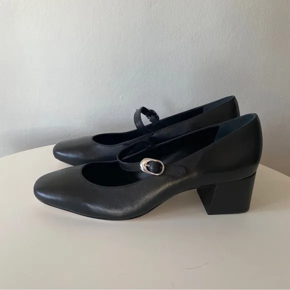 Reformation Max Block Heel Mary Jane Shoes in Black Size 11 NWOT