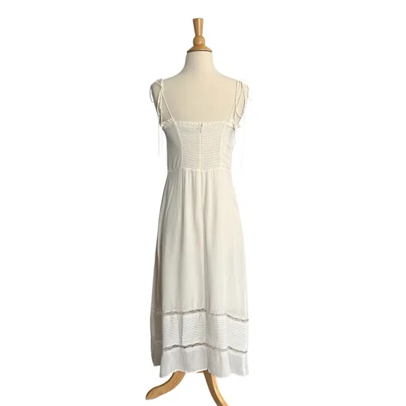 Reformation Ronan Midi Dress | White| Size 6 | Excellent Pre-Owned