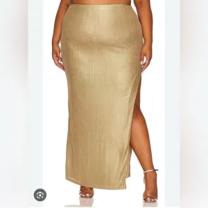 Remi x Revolve Elegant Gold Maxi Skirt size 4X