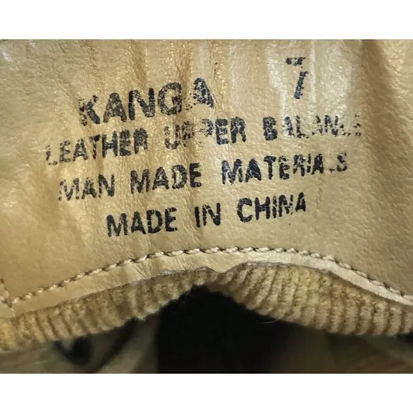Report Kanga Y2k Women's  Tan Suede Leather Lace Up Chunky Platform Shoes US 7