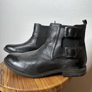 Roan by Bed Stu Mens Boots Cynan Dark Grey Distressed Leather‎ Buckle Chelsea 11