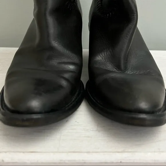 Roberto Cavalli Dark Brown Lace Design Leather Western Boot Size EU 40 US 9