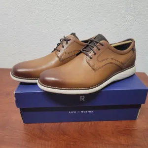 Rockport Garret Plain Toe Oxford Mens 10.5 M Cognac