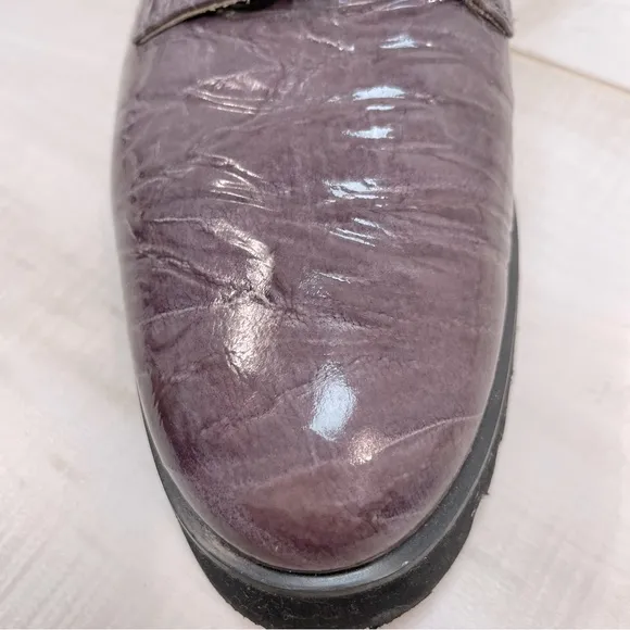 Ron White Grey Marble Leather Tie Shoes Vibram Soles Sz 39