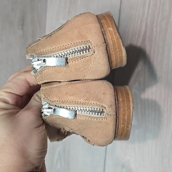 Ron White Women Ankle Leather Open Toe Boots shoes sz 40/9.5