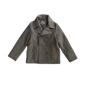 Rothschild Big Boys Double Breasted Charcoal Wool Peacoat