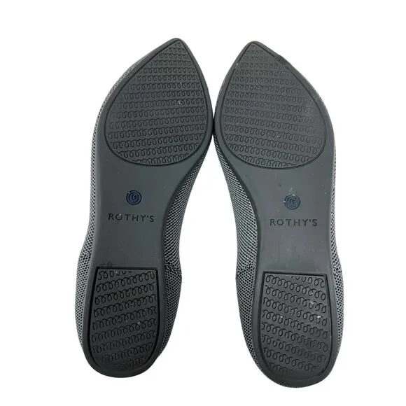 Rothy's Gray Pointed Toe Washable Flats 6.5