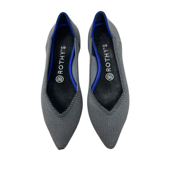 Rothy's Gray Pointed Toe Washable Flats 6.5