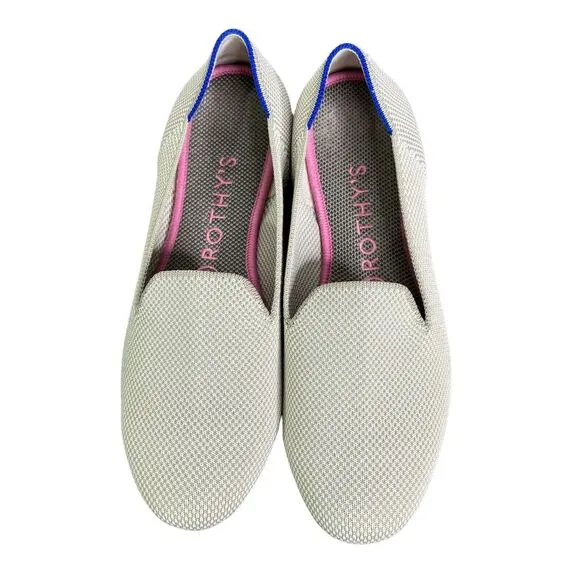 Rothy's The Loafer Womens 7.5 Linen Double Stitch Slip On‎ Flat Shoes Comfort