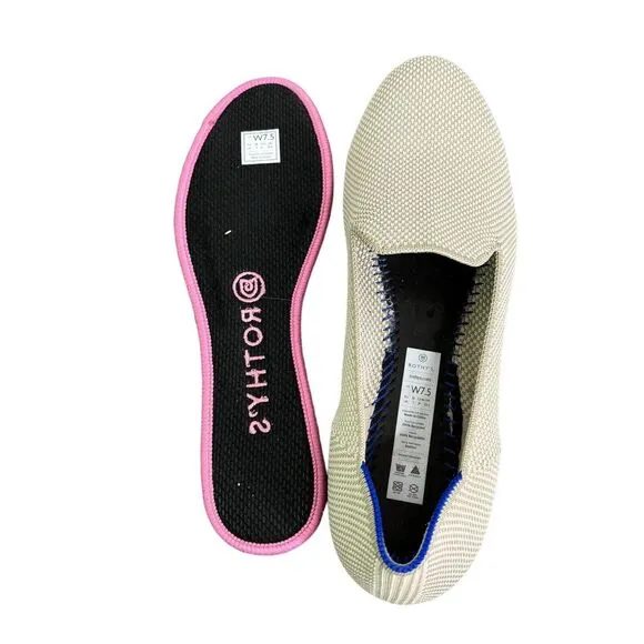 Rothy's The Loafer Womens 7.5 Linen Double Stitch Slip On‎ Flat Shoes Comfort