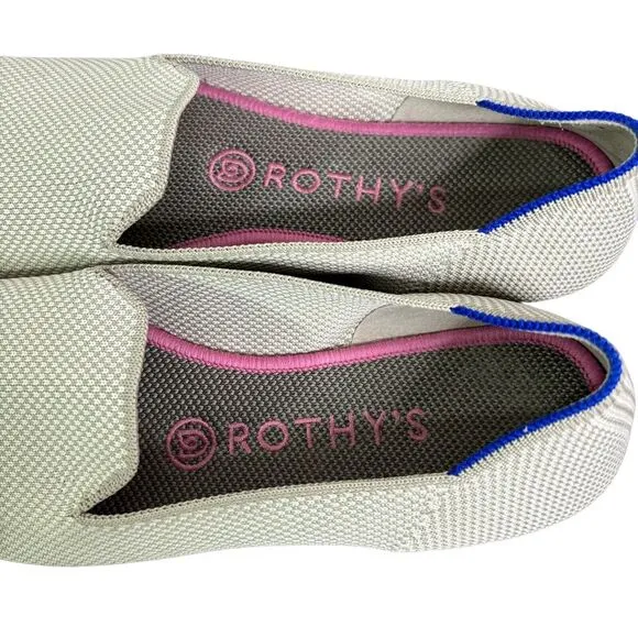 Rothy's The Loafer Womens 7.5 Linen Double Stitch Slip On‎ Flat Shoes Comfort