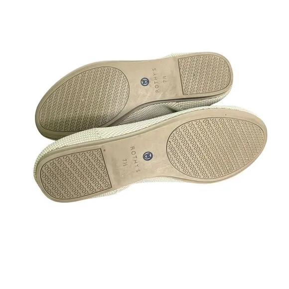 Rothy's The Loafer Womens 7.5 Linen Double Stitch Slip On‎ Flat Shoes Comfort