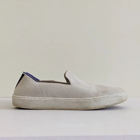 Rothy's The Original Slip On Sneaker Size 8 Sand Beige Loafer Shoes Washable