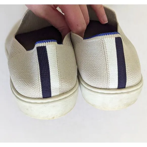 Rothy's The Original Slip On Sneaker Size 8 Sand Beige Loafer Shoes Washable