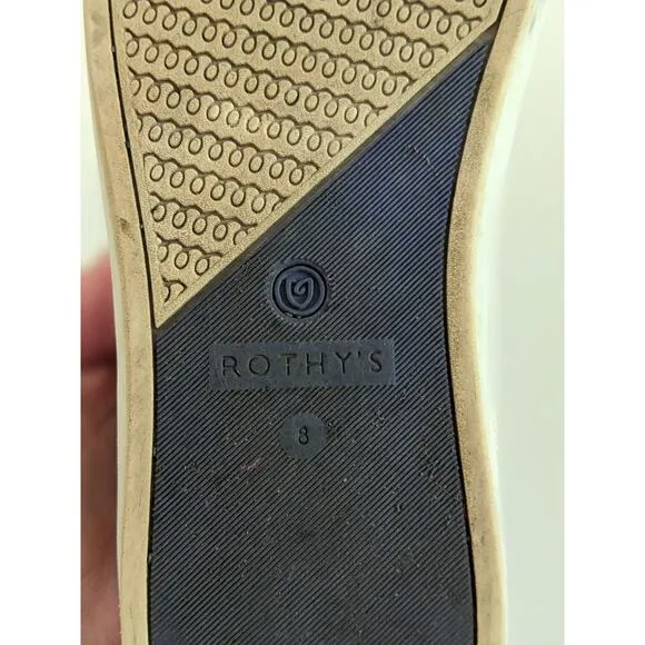 Rothy's The Original Slip On Sneaker Size 8 Sand Beige Loafer Shoes Washable