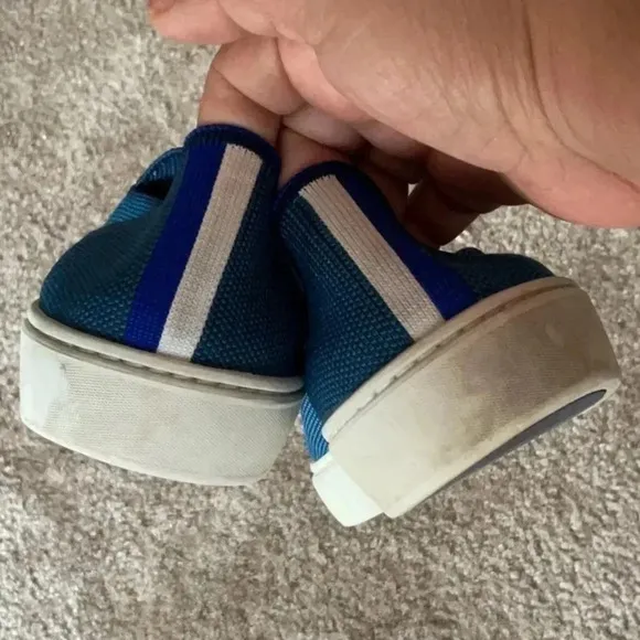 ROTHY'S THE SNEAKERS RETIRED TEAL COMFORT SLIP ON SHOES SIZE 8.5