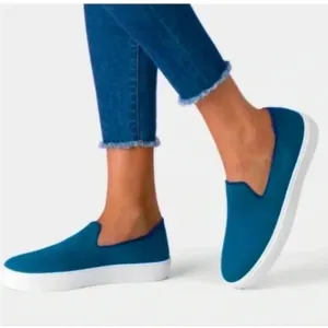 ROTHY'S THE SNEAKERS RETIRED TEAL COMFORT SLIP ON SHOES SIZE 8.5