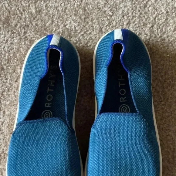 ROTHY'S THE SNEAKERS RETIRED TEAL COMFORT SLIP ON SHOES SIZE 8.5