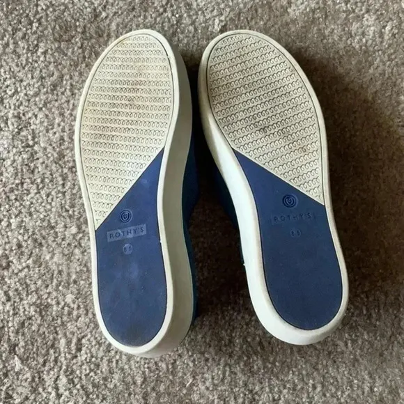 ROTHY'S THE SNEAKERS RETIRED TEAL COMFORT SLIP ON SHOES SIZE 8.5