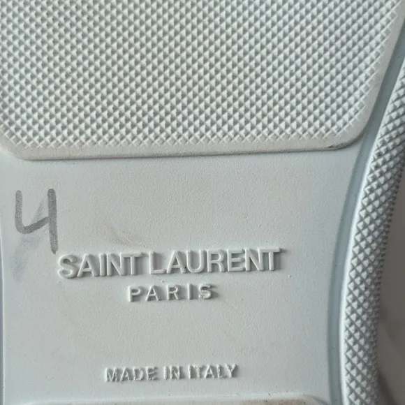 Saint Laurent White Leather Shoes