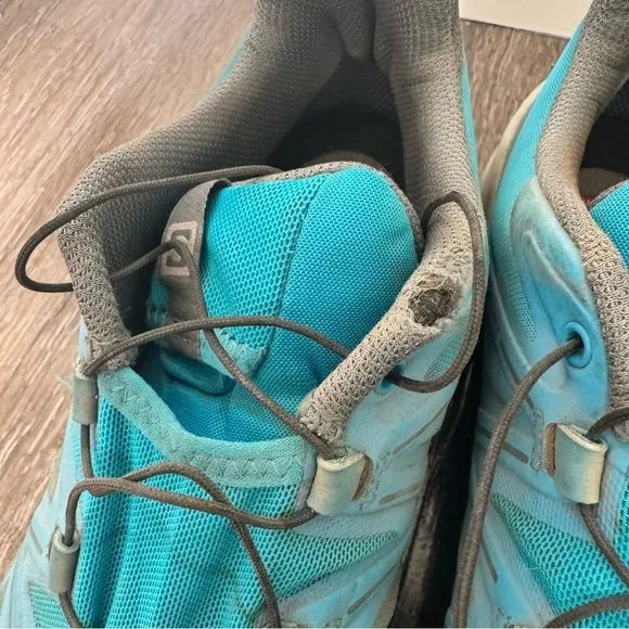 Salomon Mens Speedcross 5 Trail Running Shoes Blue Aqua Teal Size 9.5 Outdoors