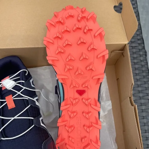 Salomon Navy and Coral Trail Running Shoes
