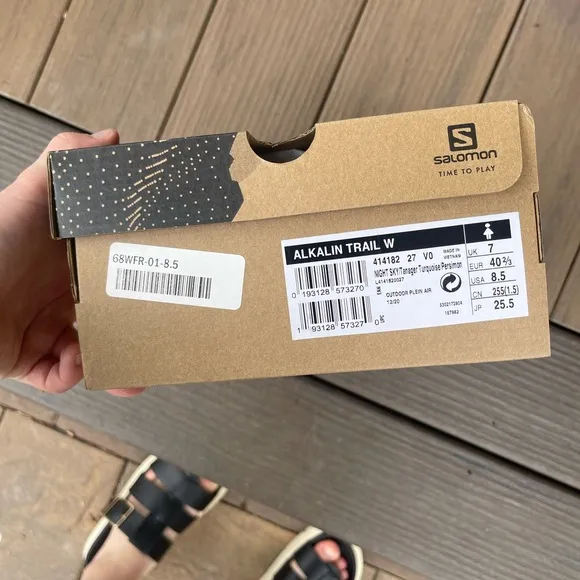 Salomon Navy and Coral Trail Running Shoes