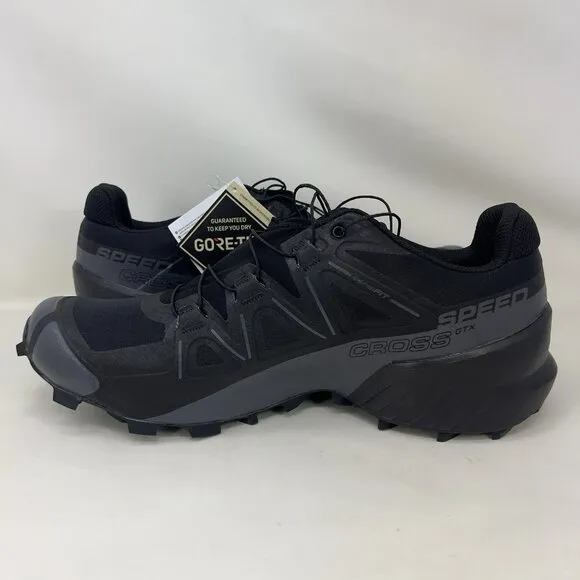 Salomon Speedcross 6 GTX  Trail Running Shoes Black Men’s Size 11