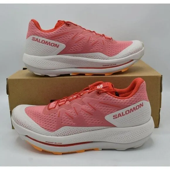 Salomon Womens Size 9 Pulsar Trail Rose Cloud Orange Running Shoes Sneakers