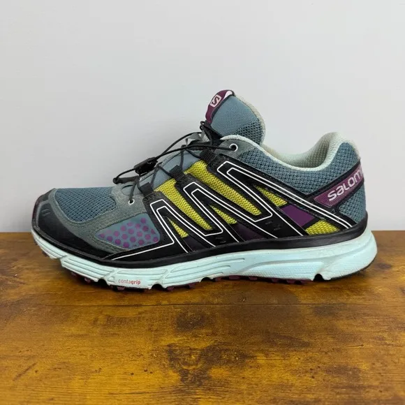 Salomon X-Mission 3 Mens Size 11 Teal Trail Running Shoes Hike Gorpcore
