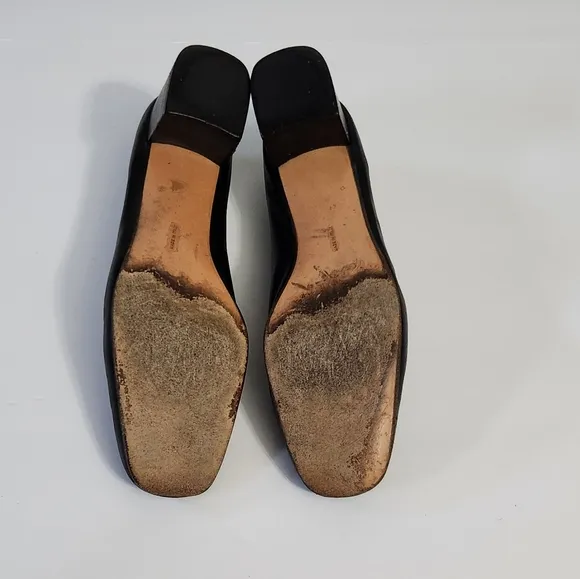 Salvatore Ferragamo Black Leather Pumps