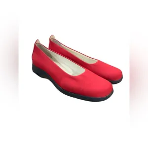 Salvatore Ferragamo Sport Comfort Shoes Red Fabric  Size 6.5