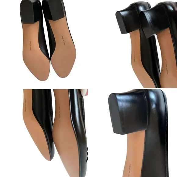 Salvatore Ferragamo Women's Black Leather Shoes size 8 AAAA new