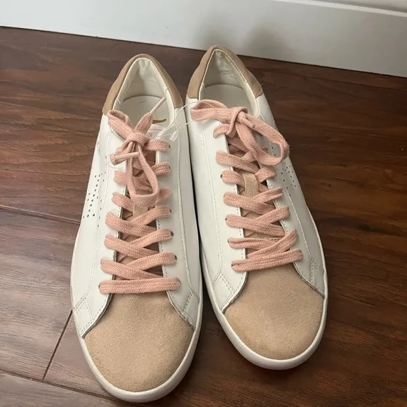 Sam Edelman Aubrey shoes-White and pink- looks like Golden Goose-Size 7.5 NWOT