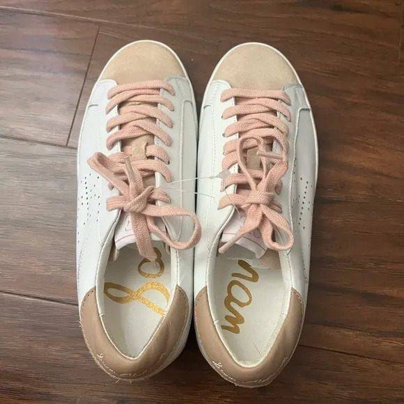Sam Edelman Aubrey shoes-White and pink- looks like Golden Goose-Size 7.5 NWOT